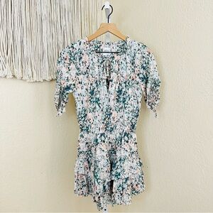 Misa‎ Los Angeles Ruffle Becca Mini Dress Size XS Floral Tiered Skirt